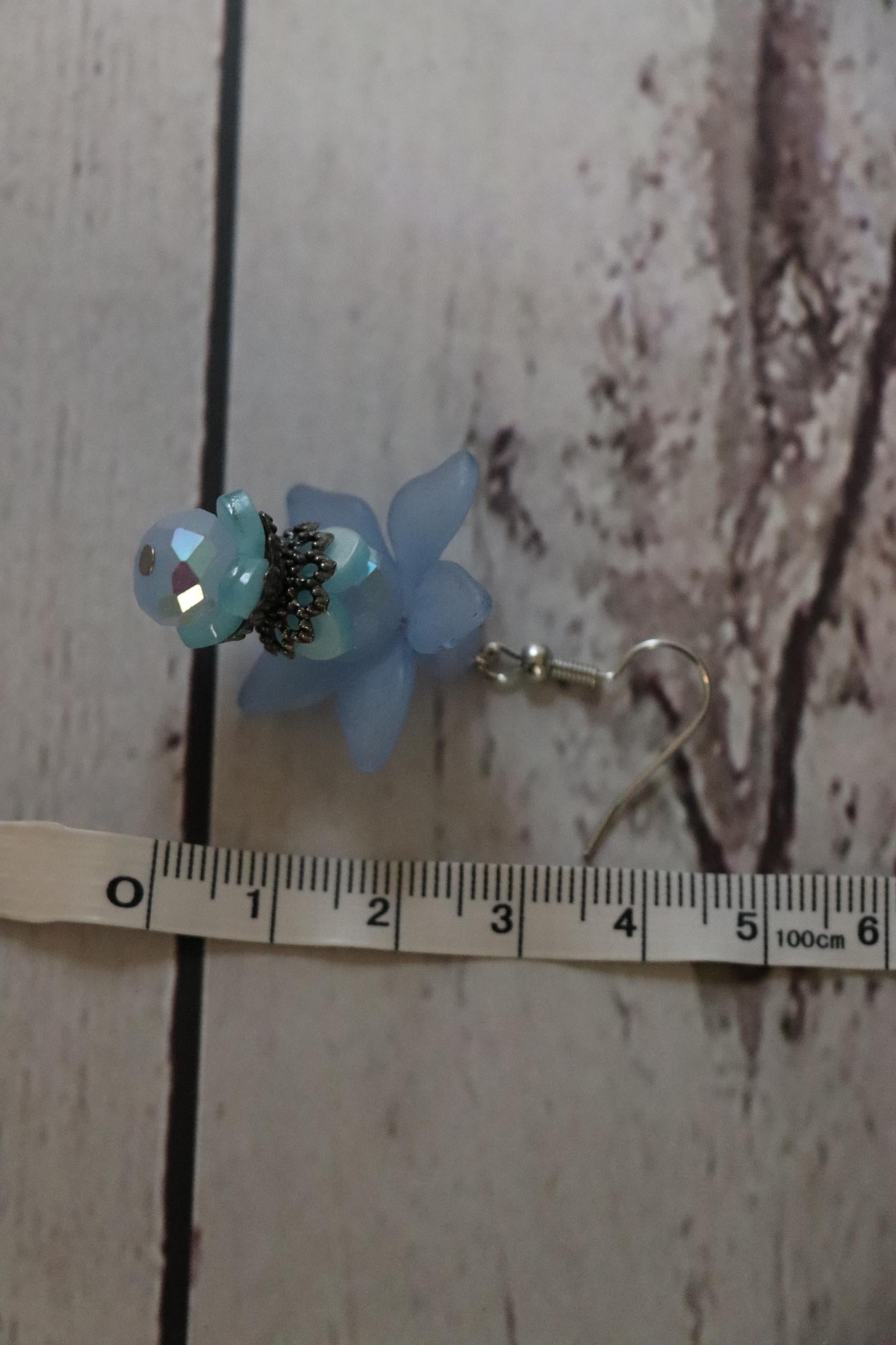 Blue Flower Earrings