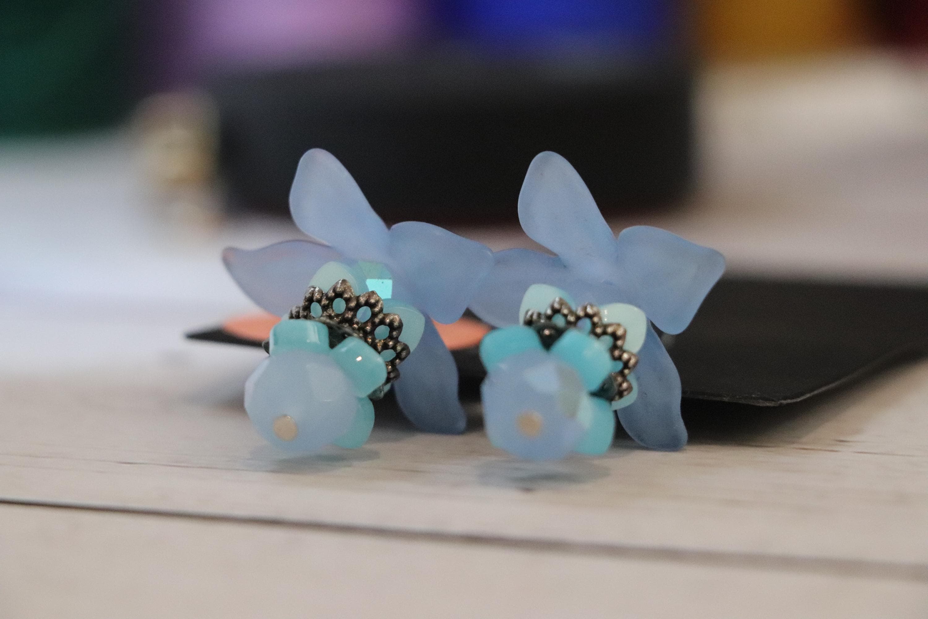 Blue Flower Earrings