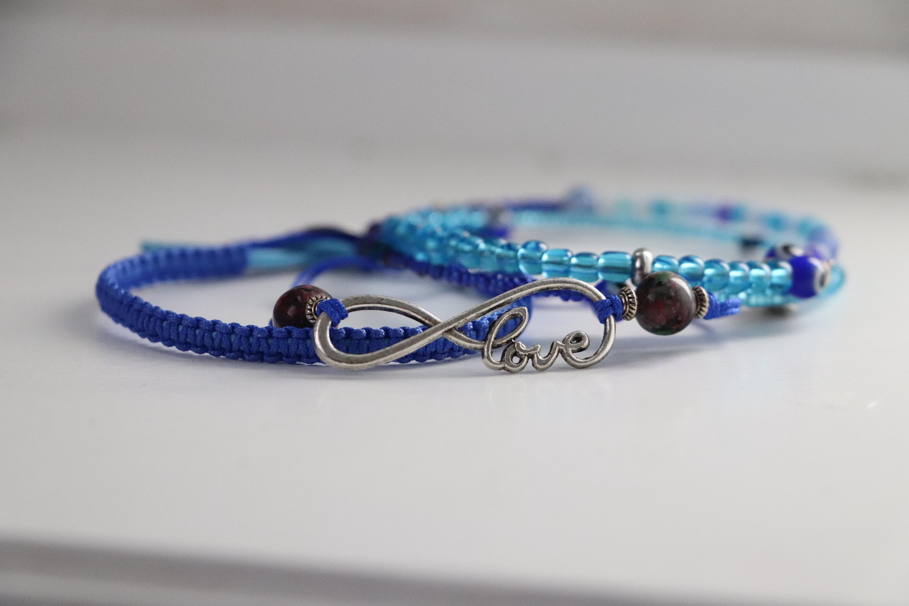 Blue Tones Triple Unisex Bracelet Set 013