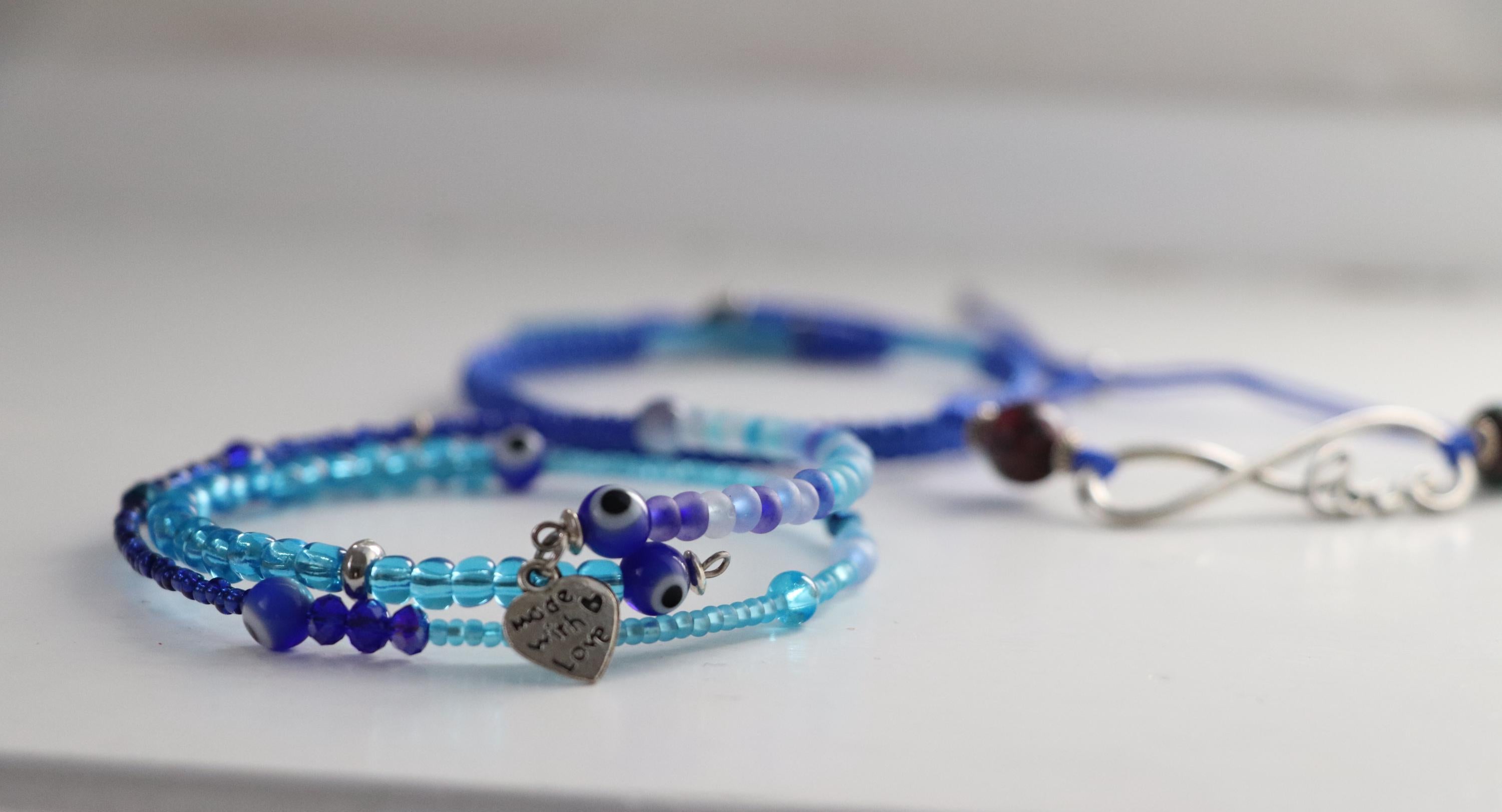 Blue Tones Triple Unisex Bracelet Set 013