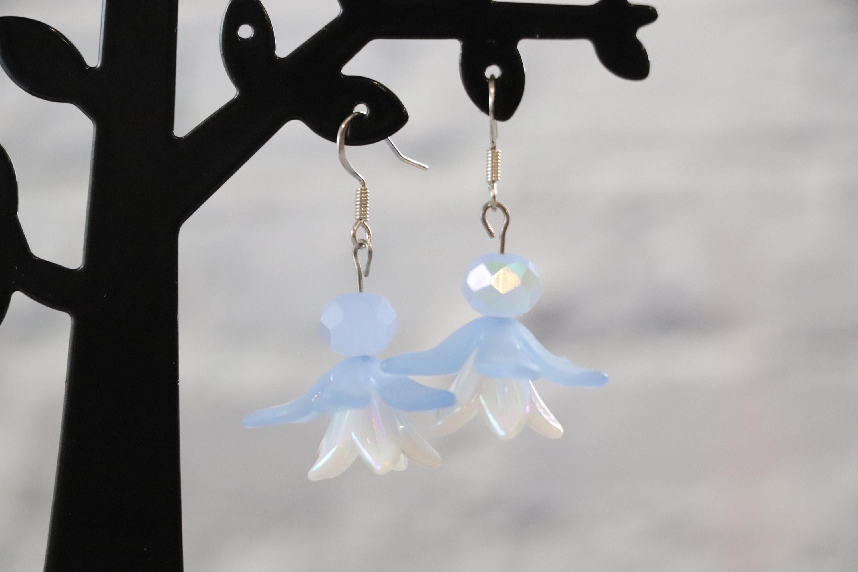 Blue&White Flower Earrings