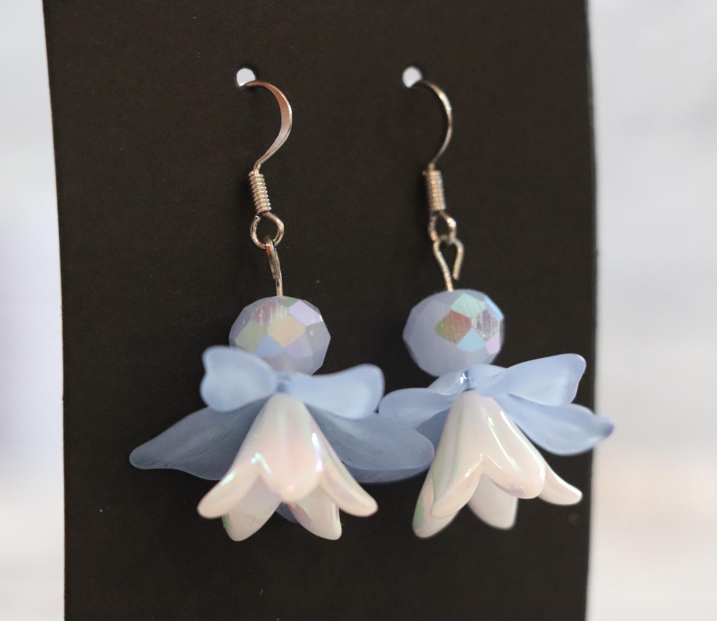 Blue&White Flower Earrings