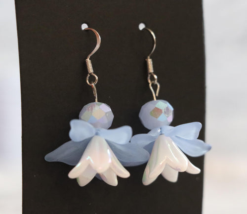 Blue&White Flower Earrings