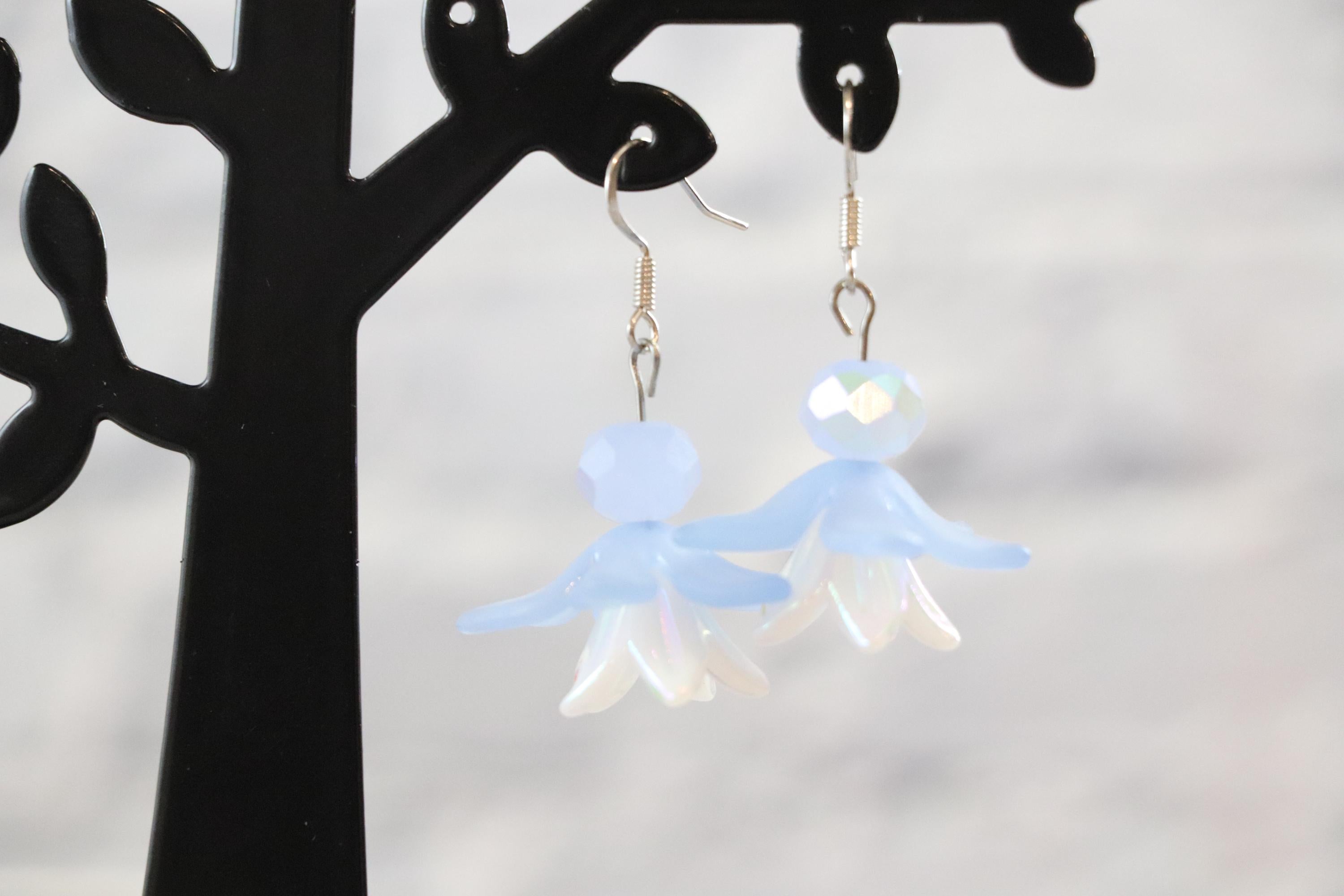 Blue&White Flower Earrings