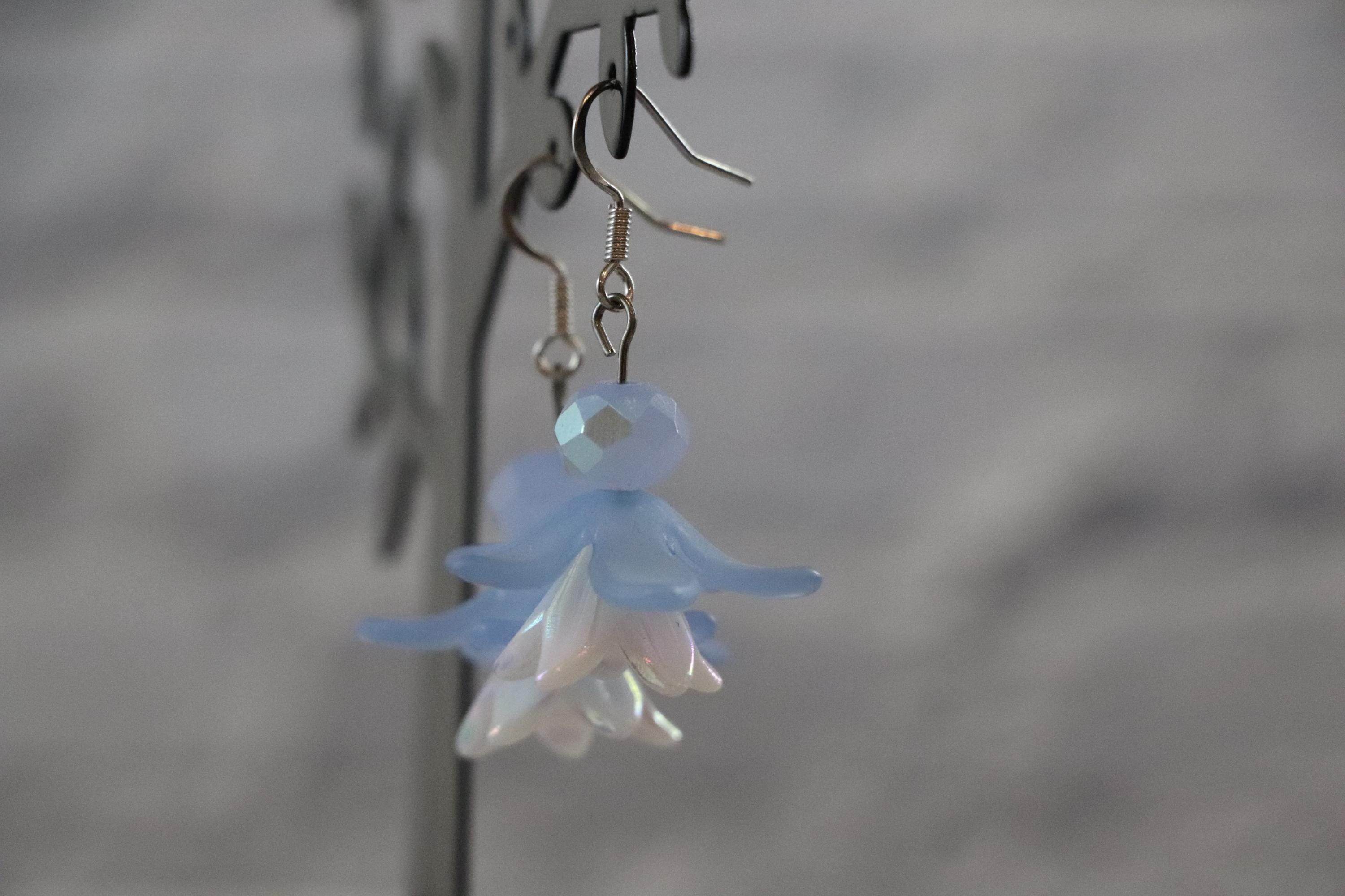 Blue&White Flower Earrings