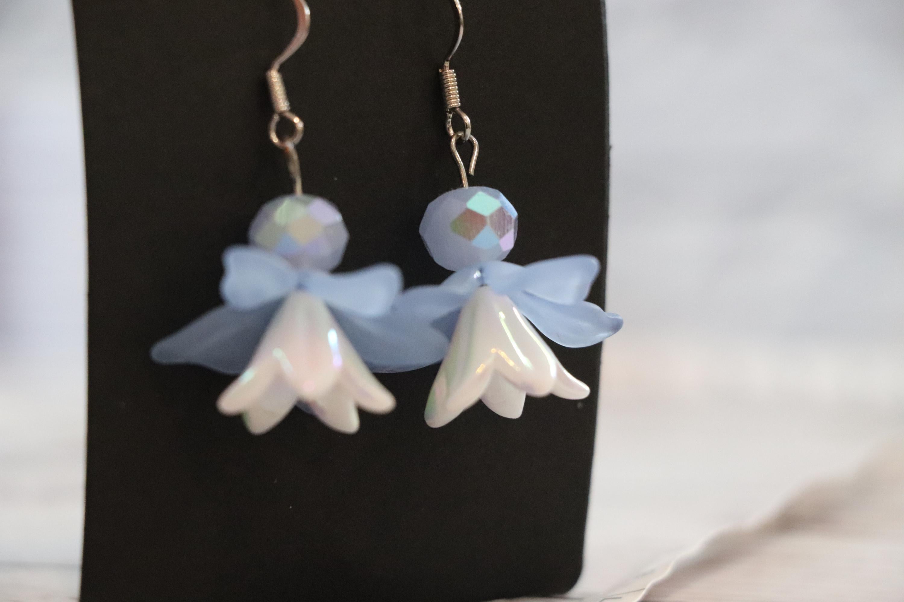 Blue&White Flower Earrings