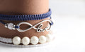 Blue & White Love Triple Unisex Bracelet 011