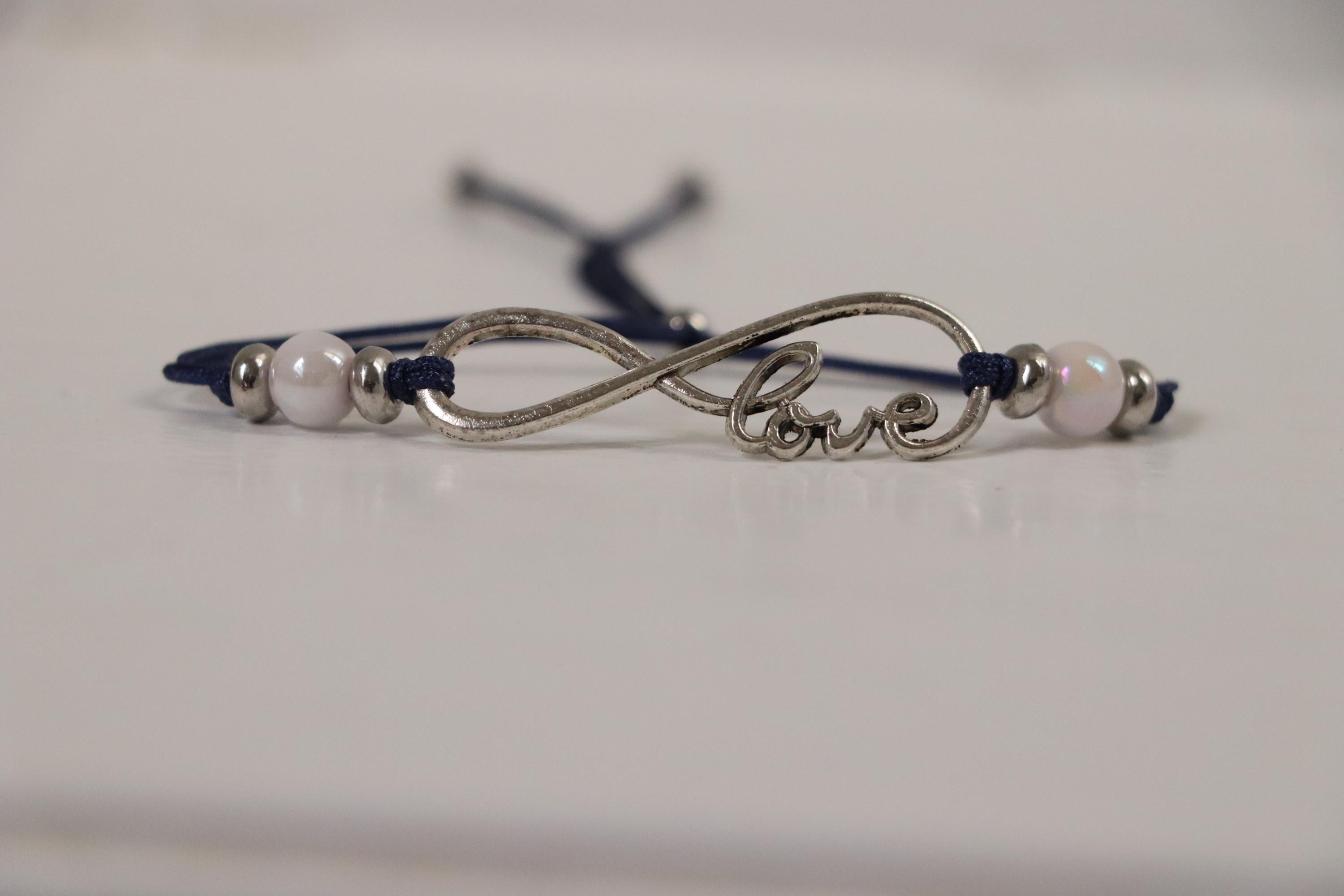 Blue & White Love Triple Unisex Bracelet 011