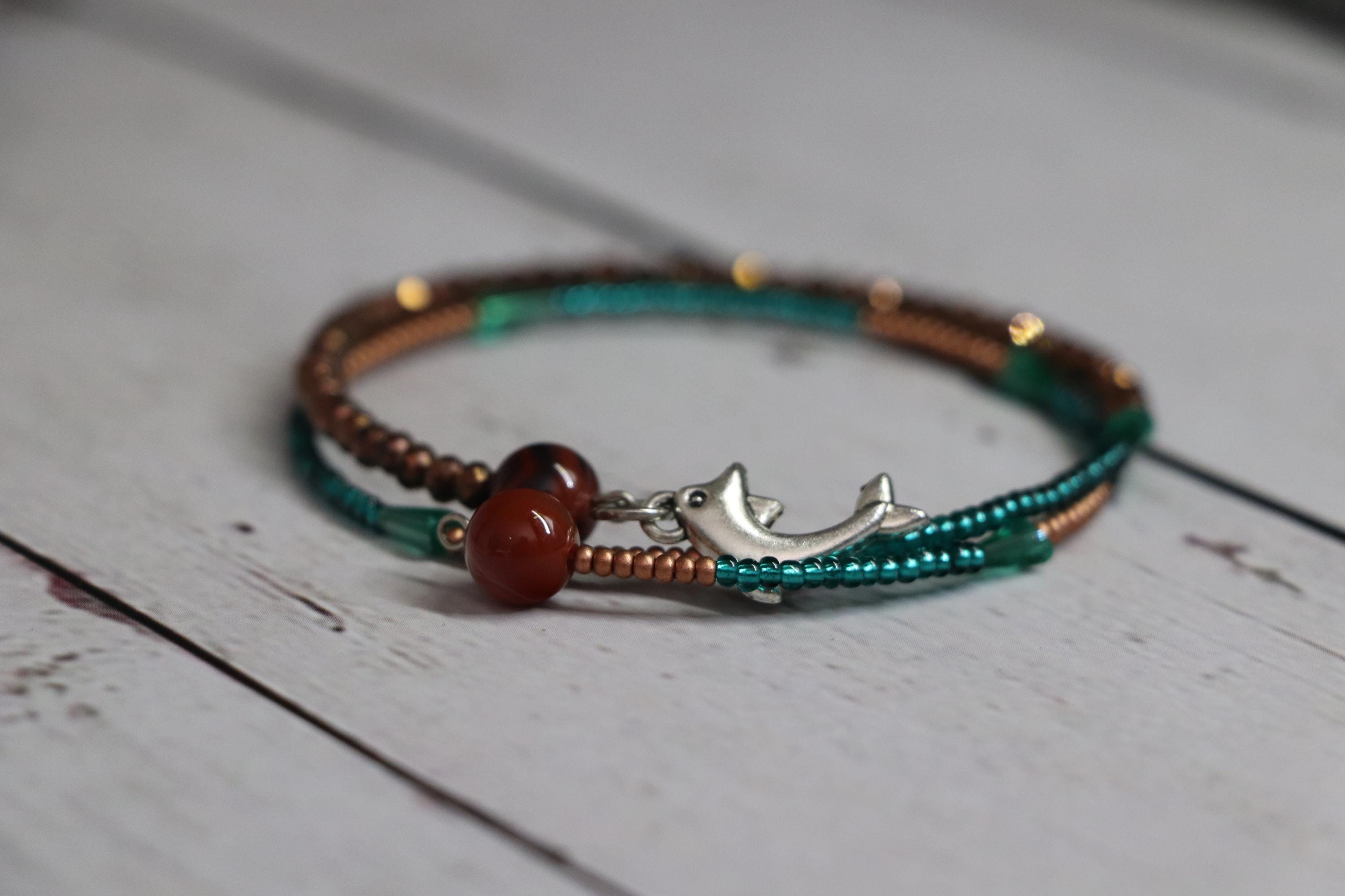 Brown & Green Triple Unisex Bracelet Set  003