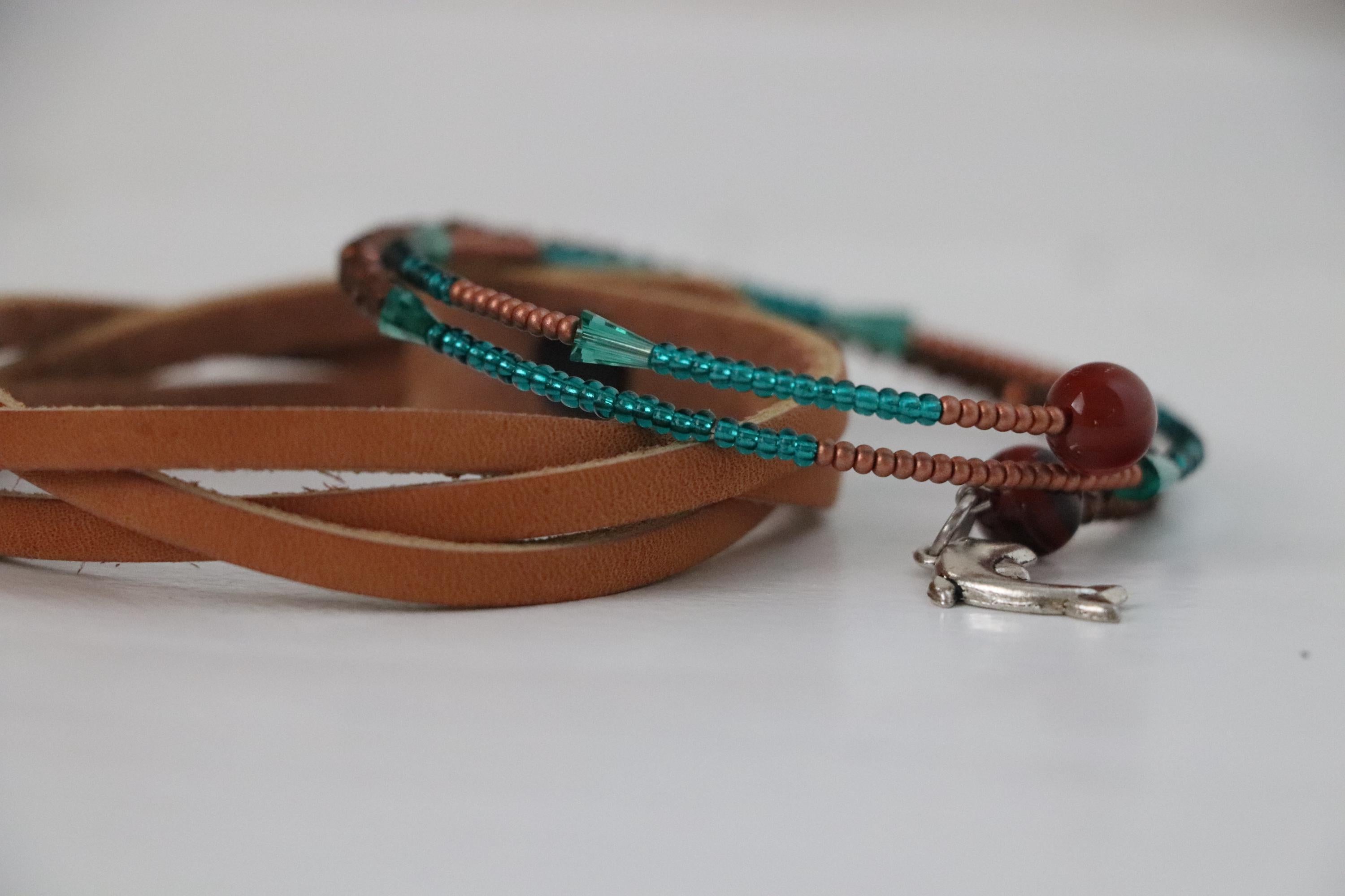 Brown & Green Triple Unisex Bracelet Set  003