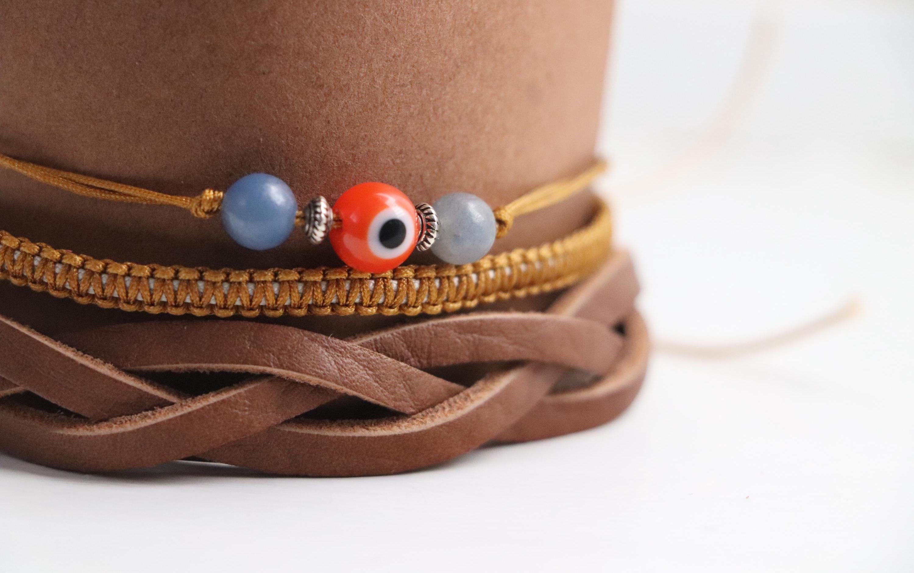 Brown 3-Piece Unisex Bracelet Set 004