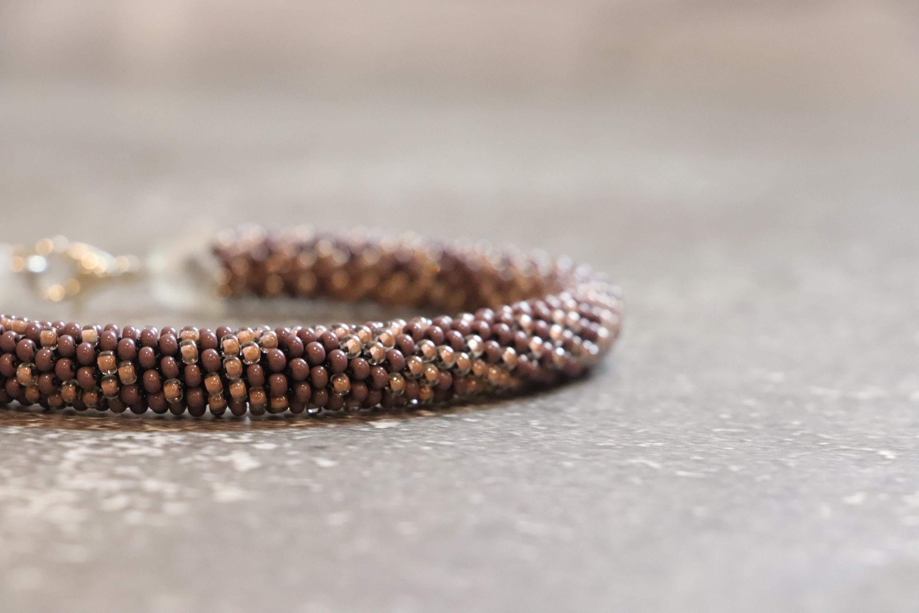 Brown Seed Beads Bracelet