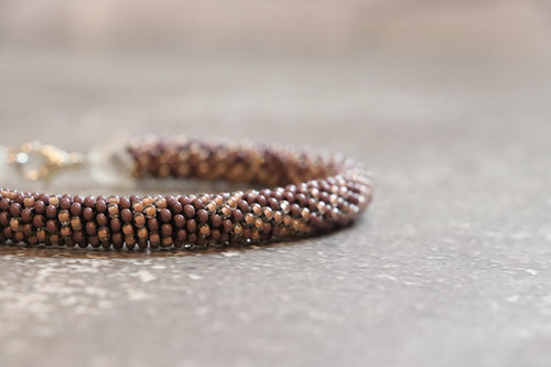 Brown Seed Beads Bracelet