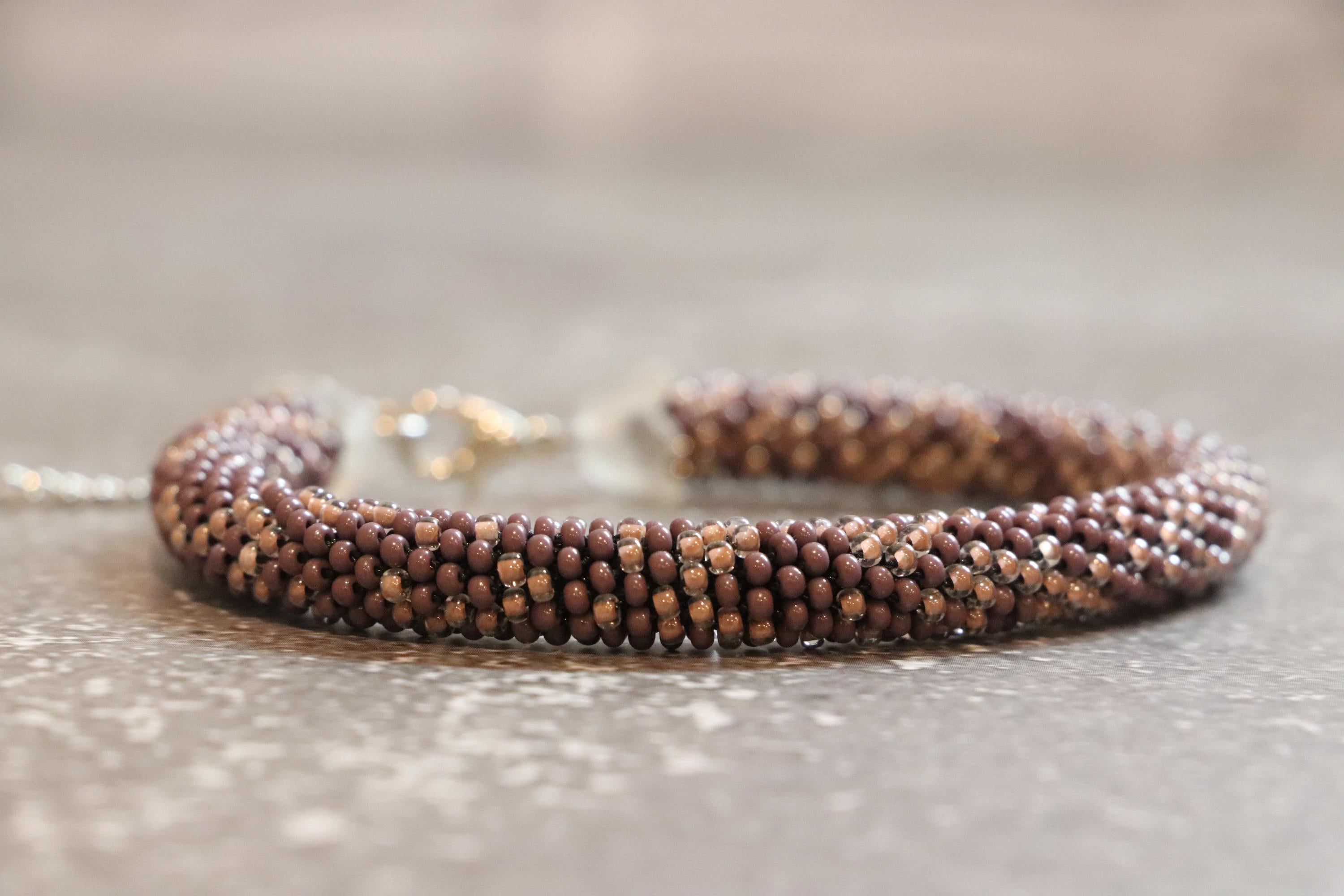 Brown Seed Beads Bracelet