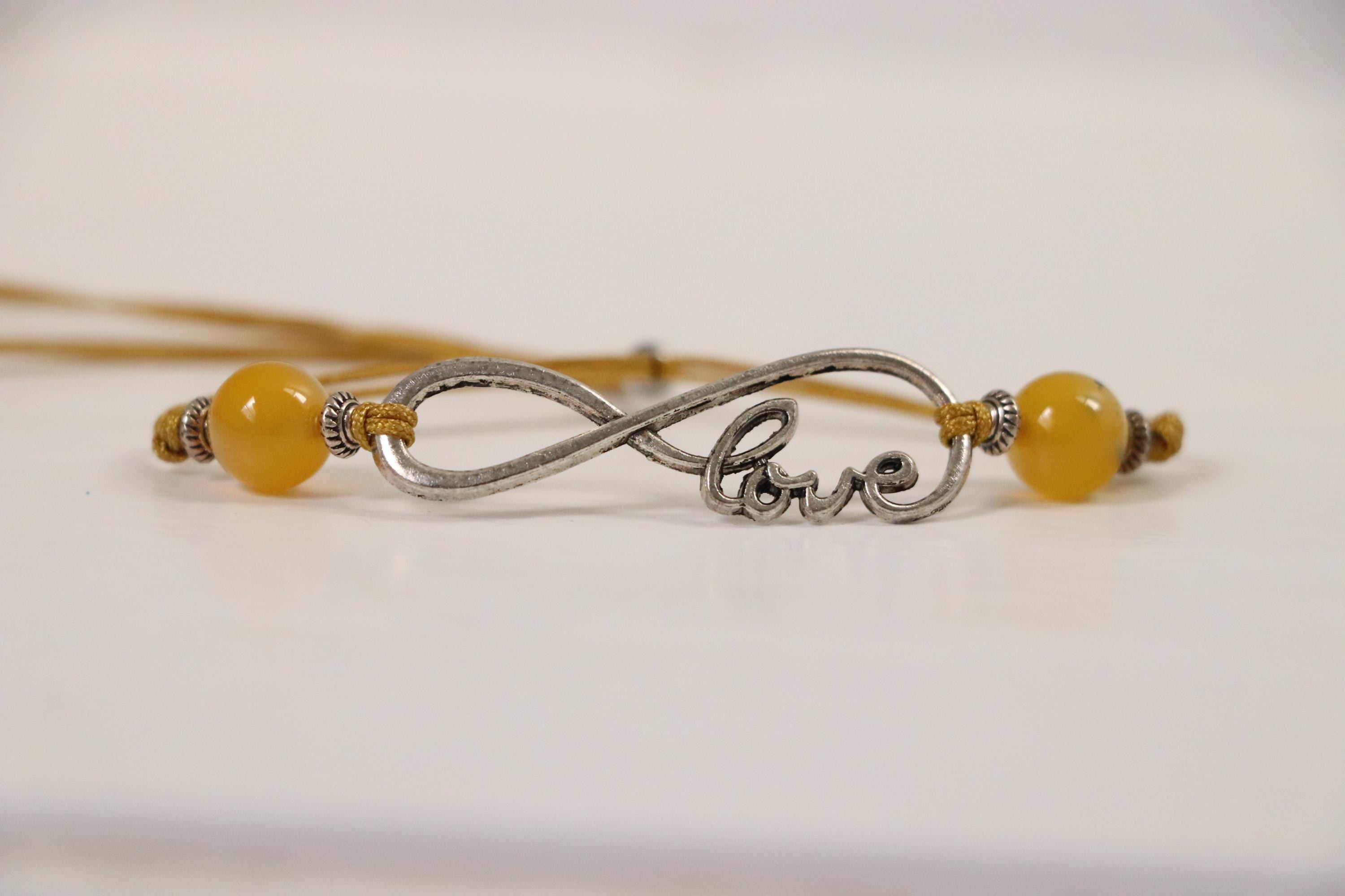 Brown & Yellow Love Triple Unisex Bracelet 014
