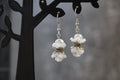Clear&White Dangle Earrings