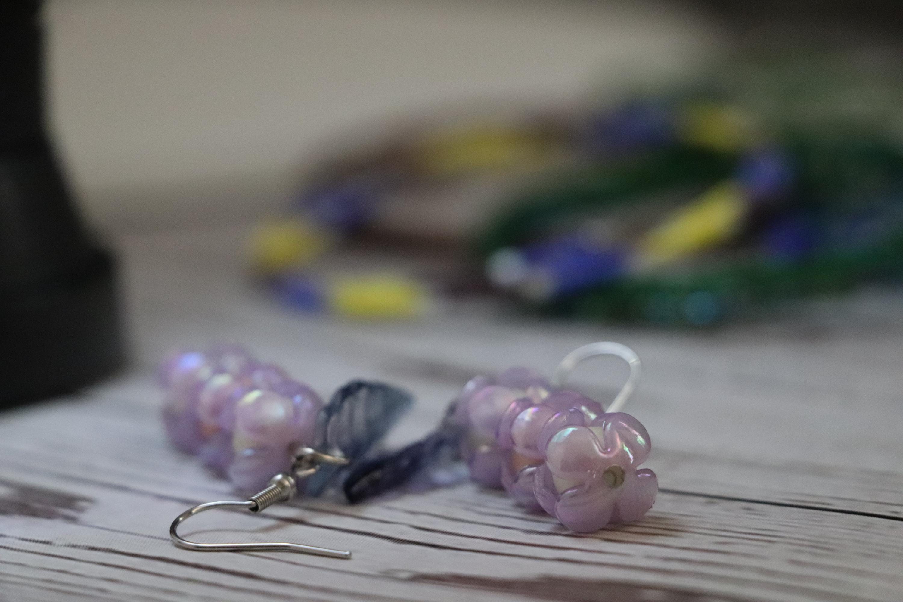 Cute Earrings with 3 Beads