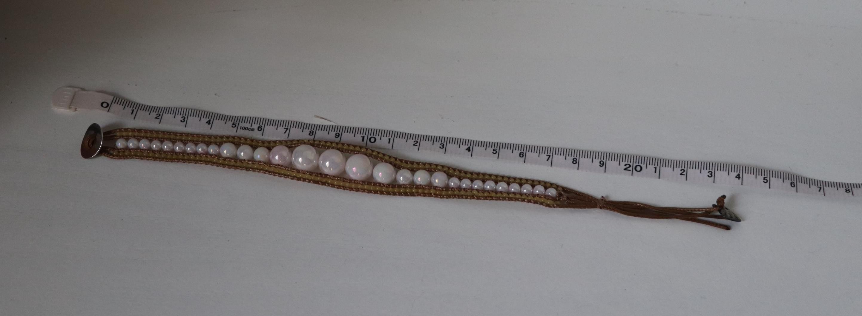 Dusty Pink Large Bead Wrap Bracelet
