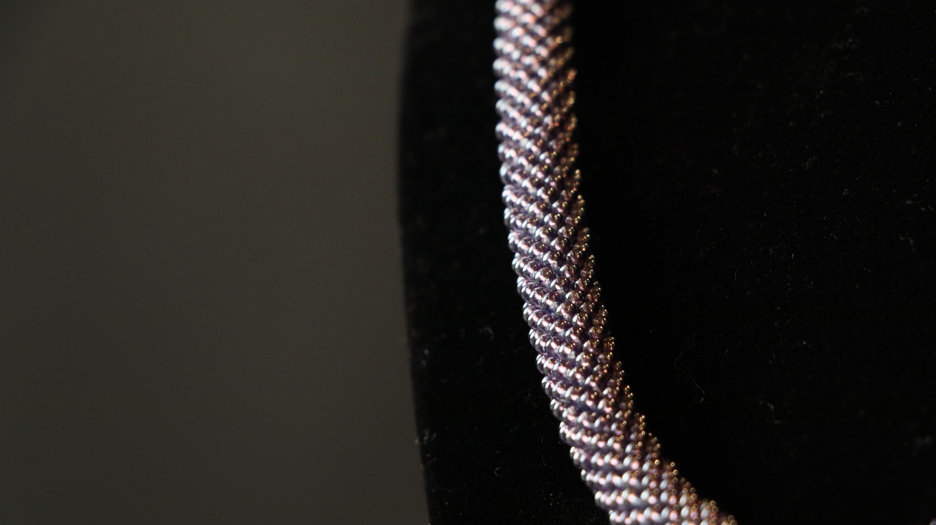 Dusty Purple Crochet Handmade Beaded Necklace