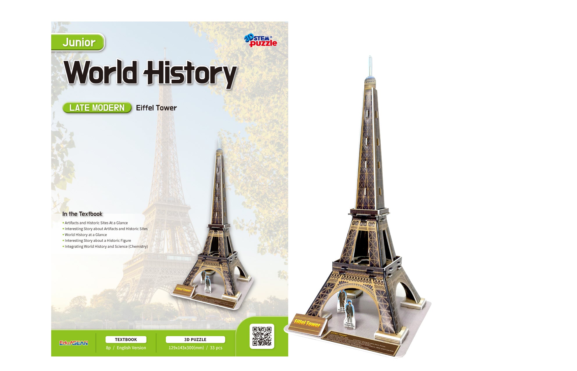 Eiffel Tower 3D STEM Puzzle for Kids – World History Educational Model