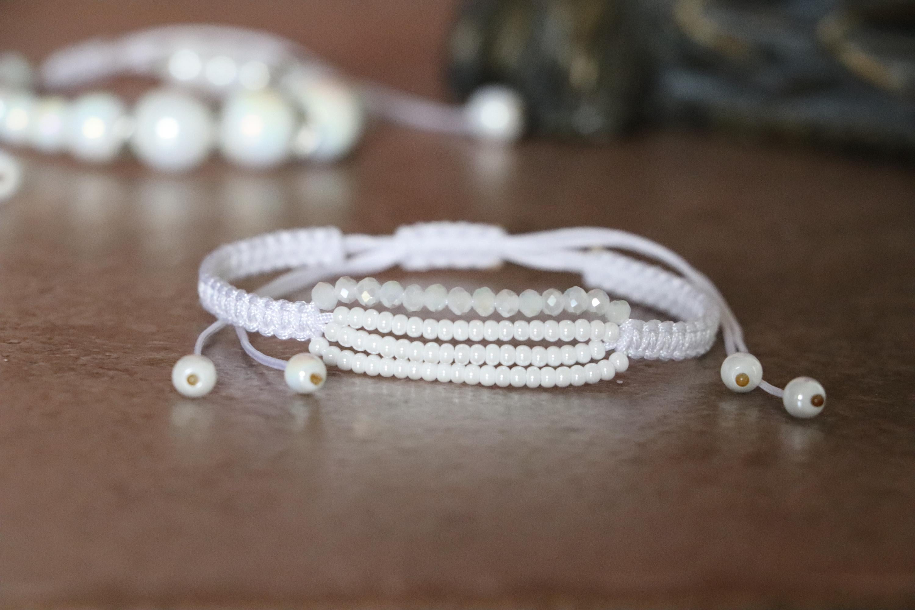 Elegant White Bracelet Set