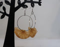 Gold Tone Bow Hoop Earrings