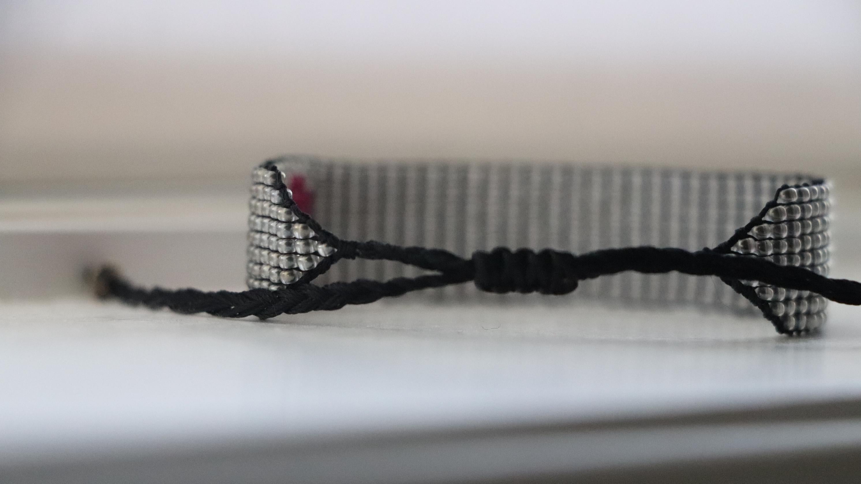 Gray Bracelet with Heart Motif