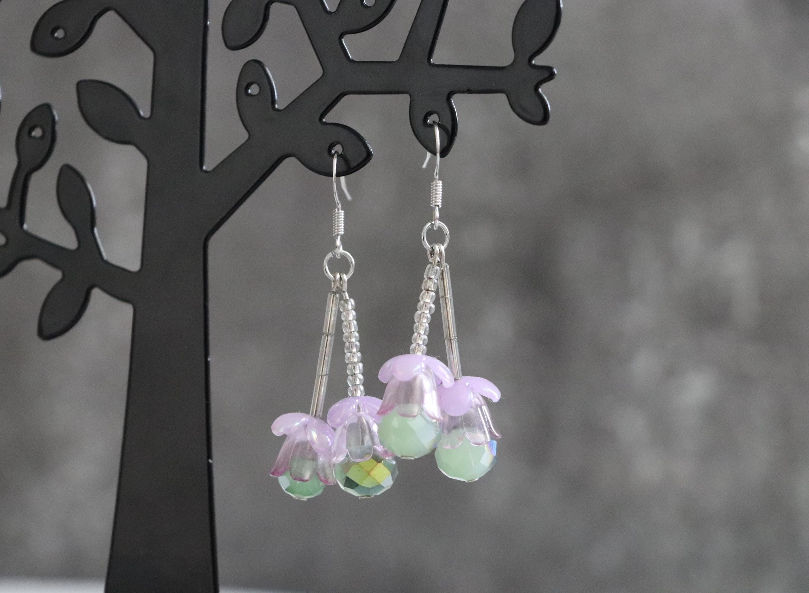 Green Dangle Earrings