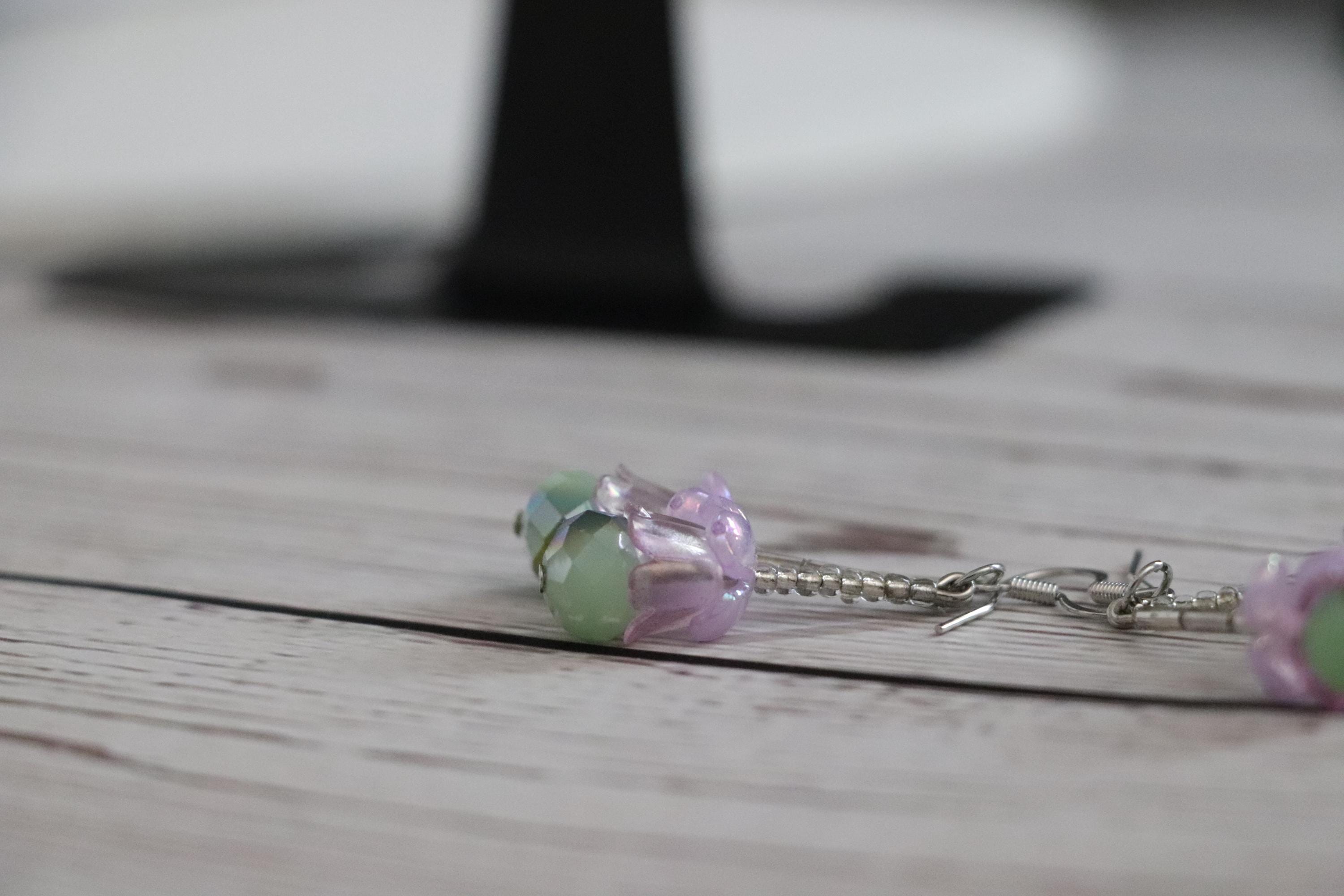 Green Dangle Earrings