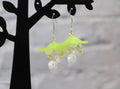 Green Flower Earrings