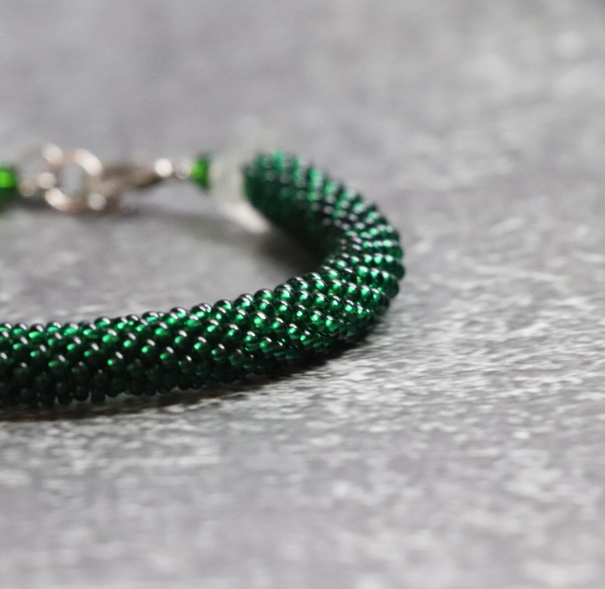 Green Handmade Bead Bracelets