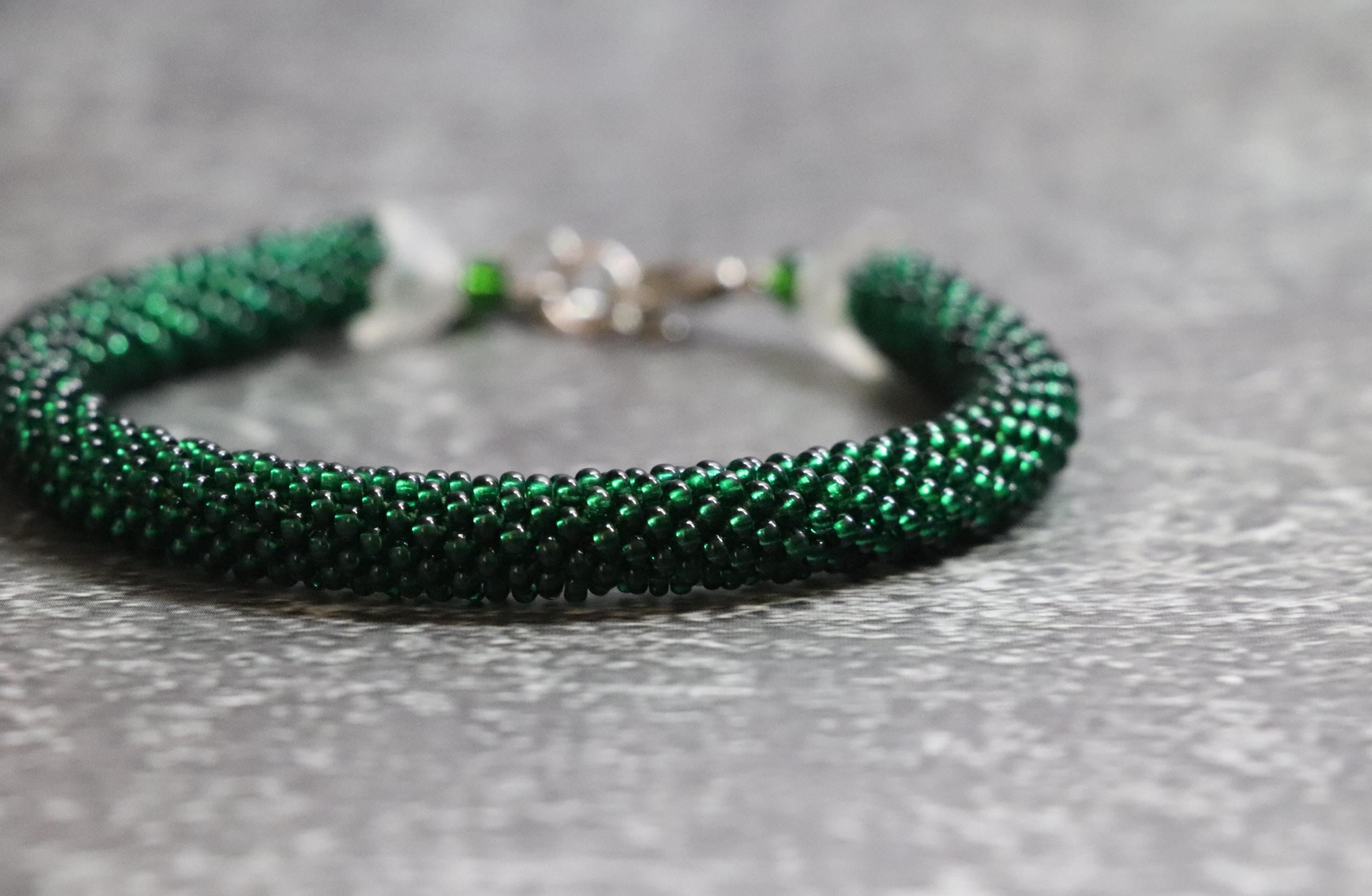 Green Handmade Bead Bracelets