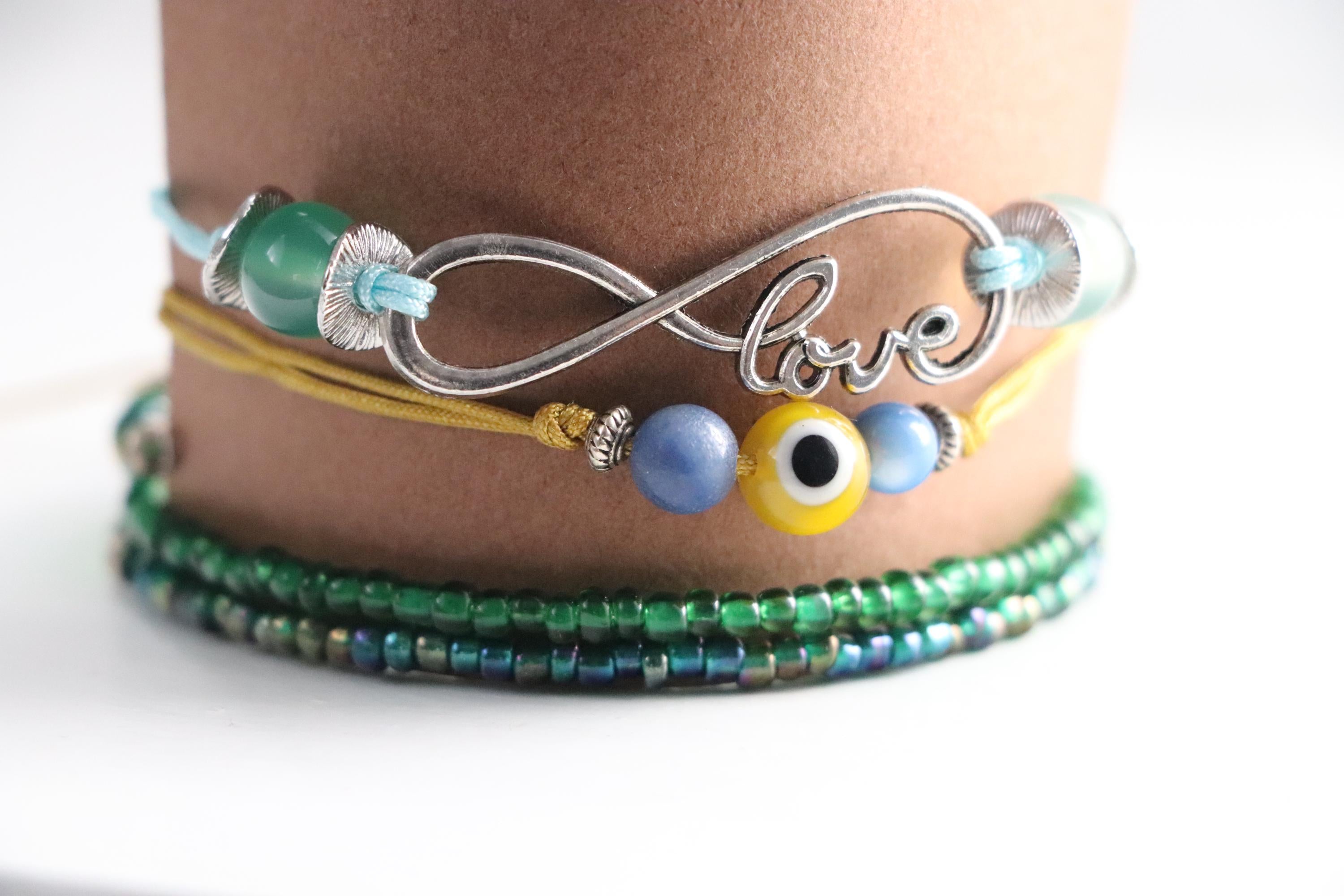 Green Love Triple Unisex Bracelet 012