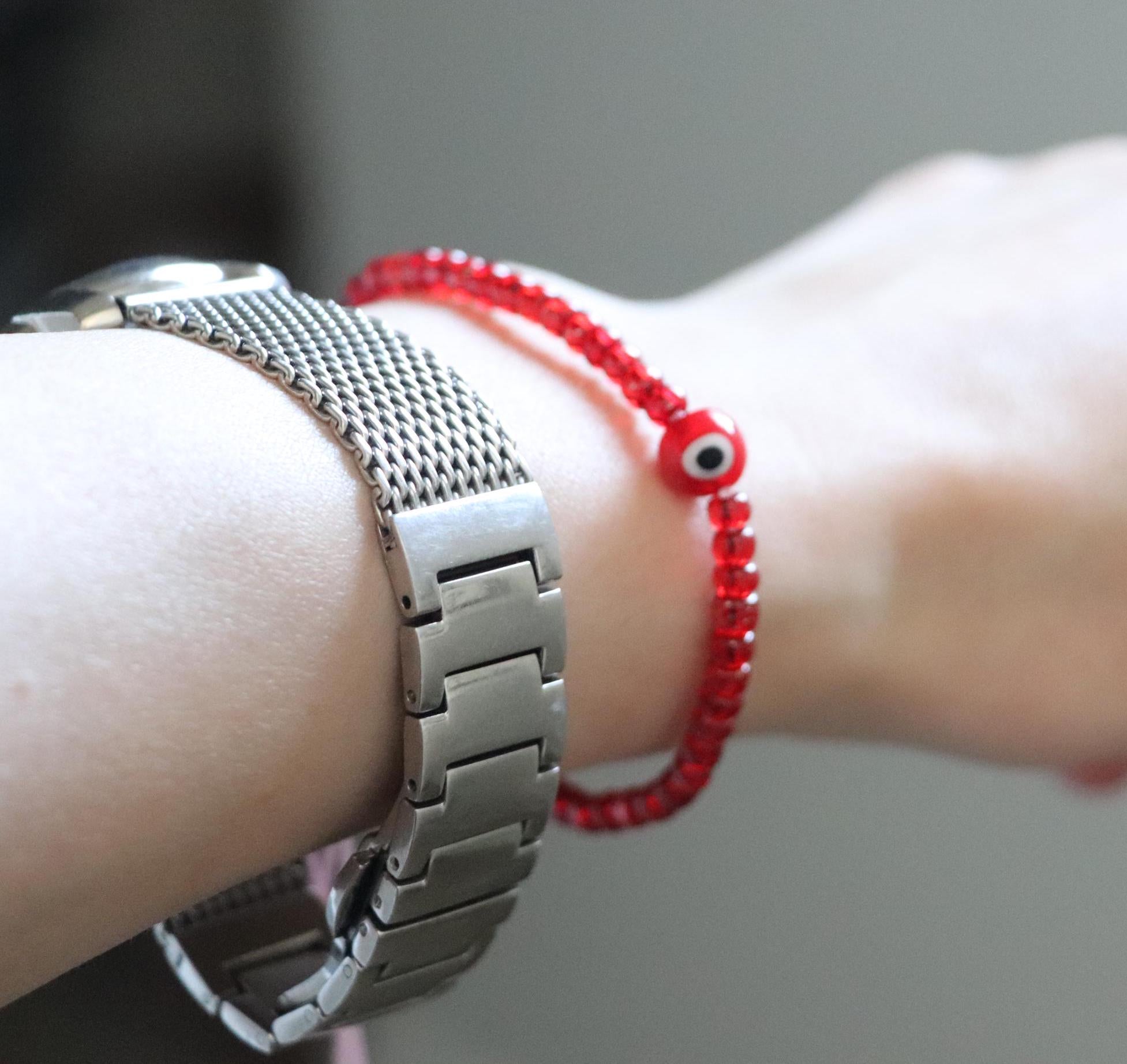 Green Red Creme Triple Unisex Bracelet Set 007