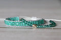 Green Toned Bracelet Set – Handmade Woven and Beaded Bracelets in Matching Shades