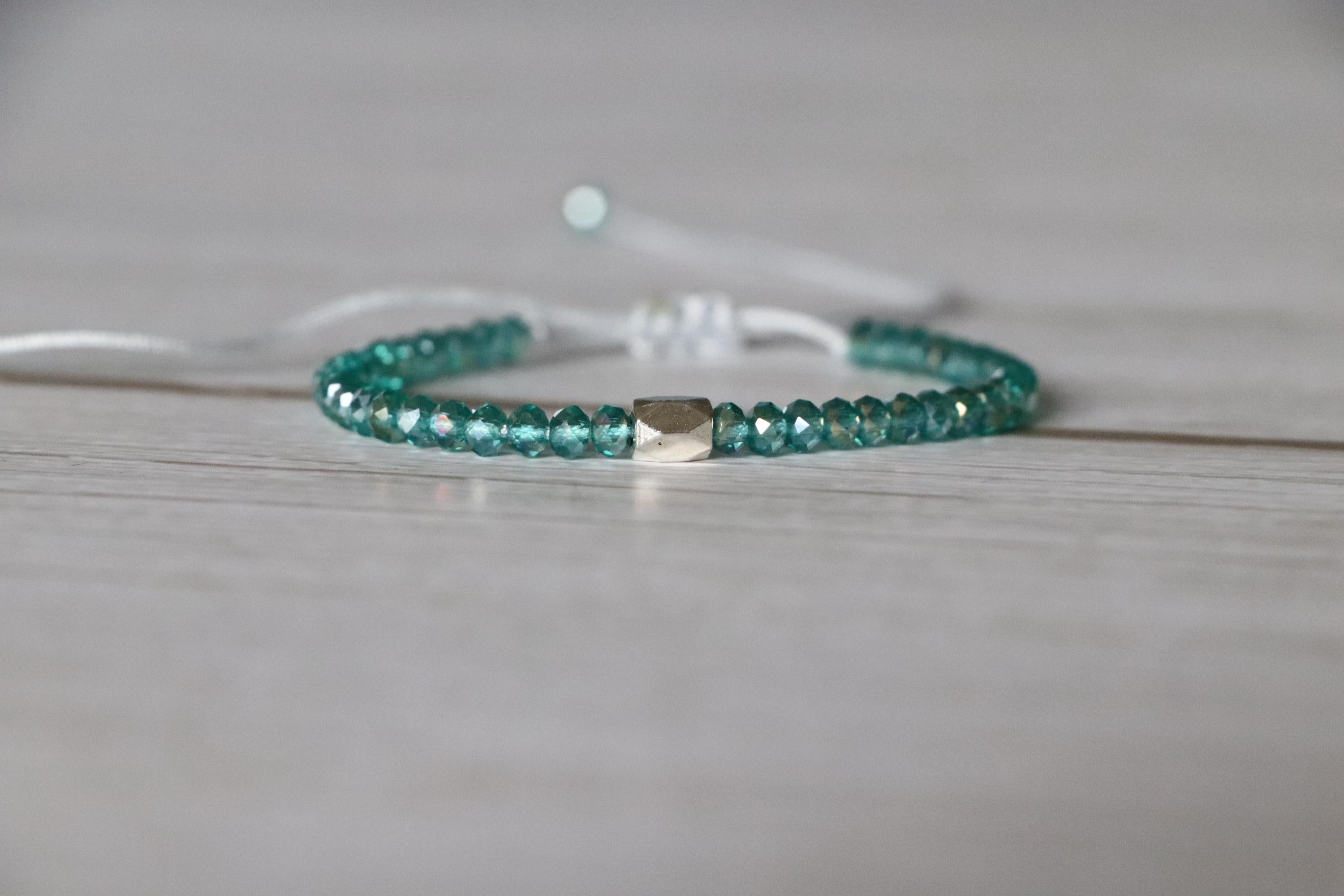 Green Toned Bracelet Set – Handmade Woven and Beaded Bracelets in Matching Shades