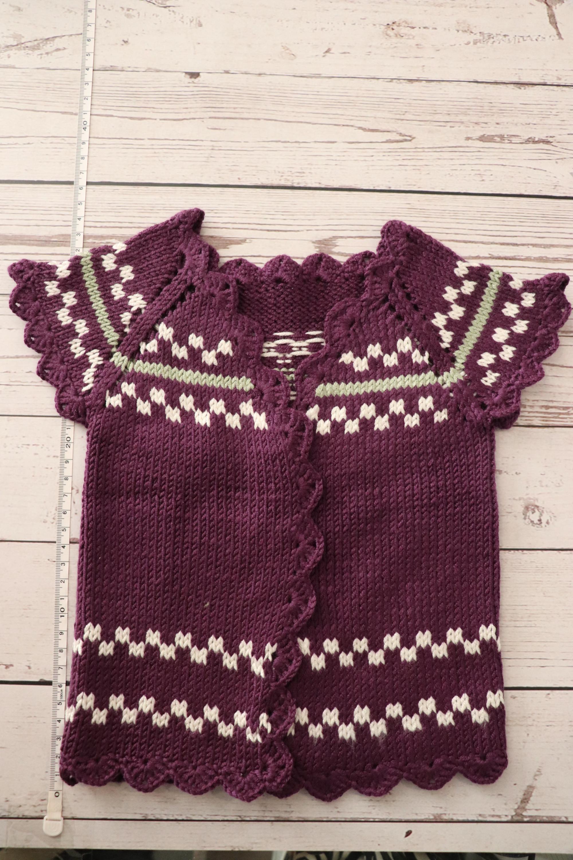 Hand Knitted Baby Girl Vest 6–9 Months Anti Pilling Himalaya Yarn