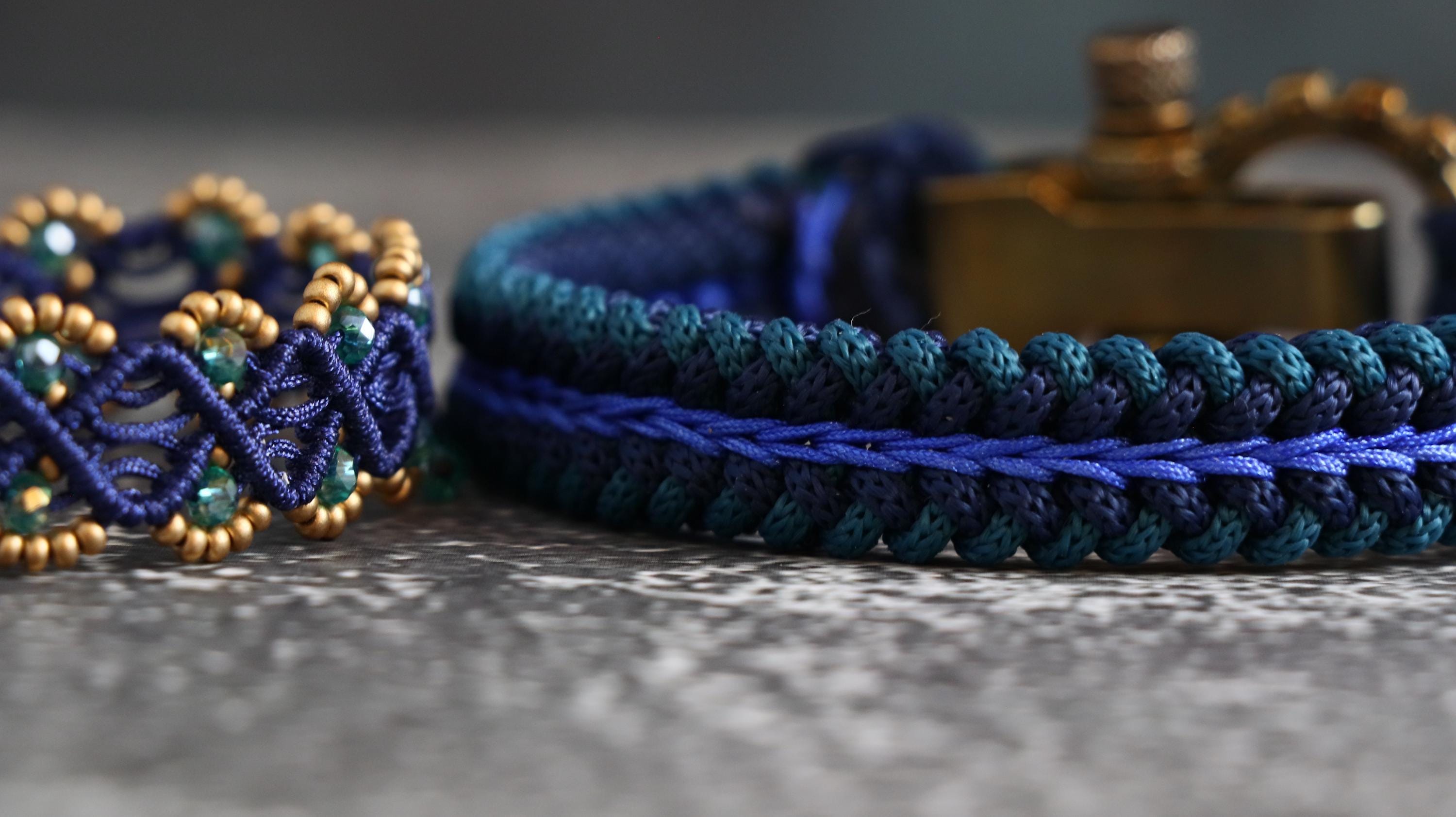 Handmade Blue Tones Men’s Bracelet