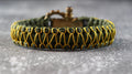Handmade Green & Mustard Men’s Minimal Paracord Bracelet