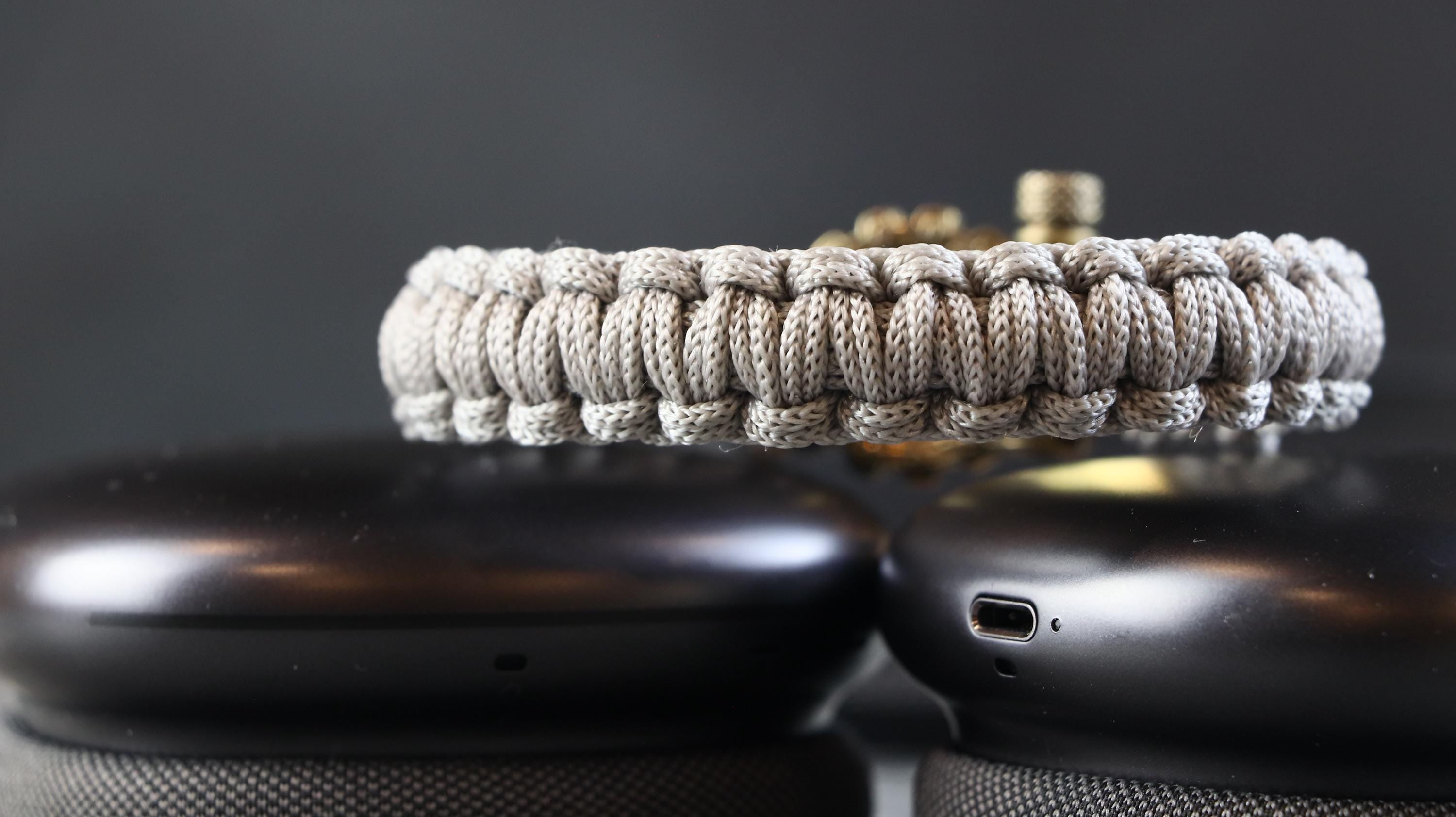 Handmade Light Gray Ash Color Men’s Macrame Bracelet