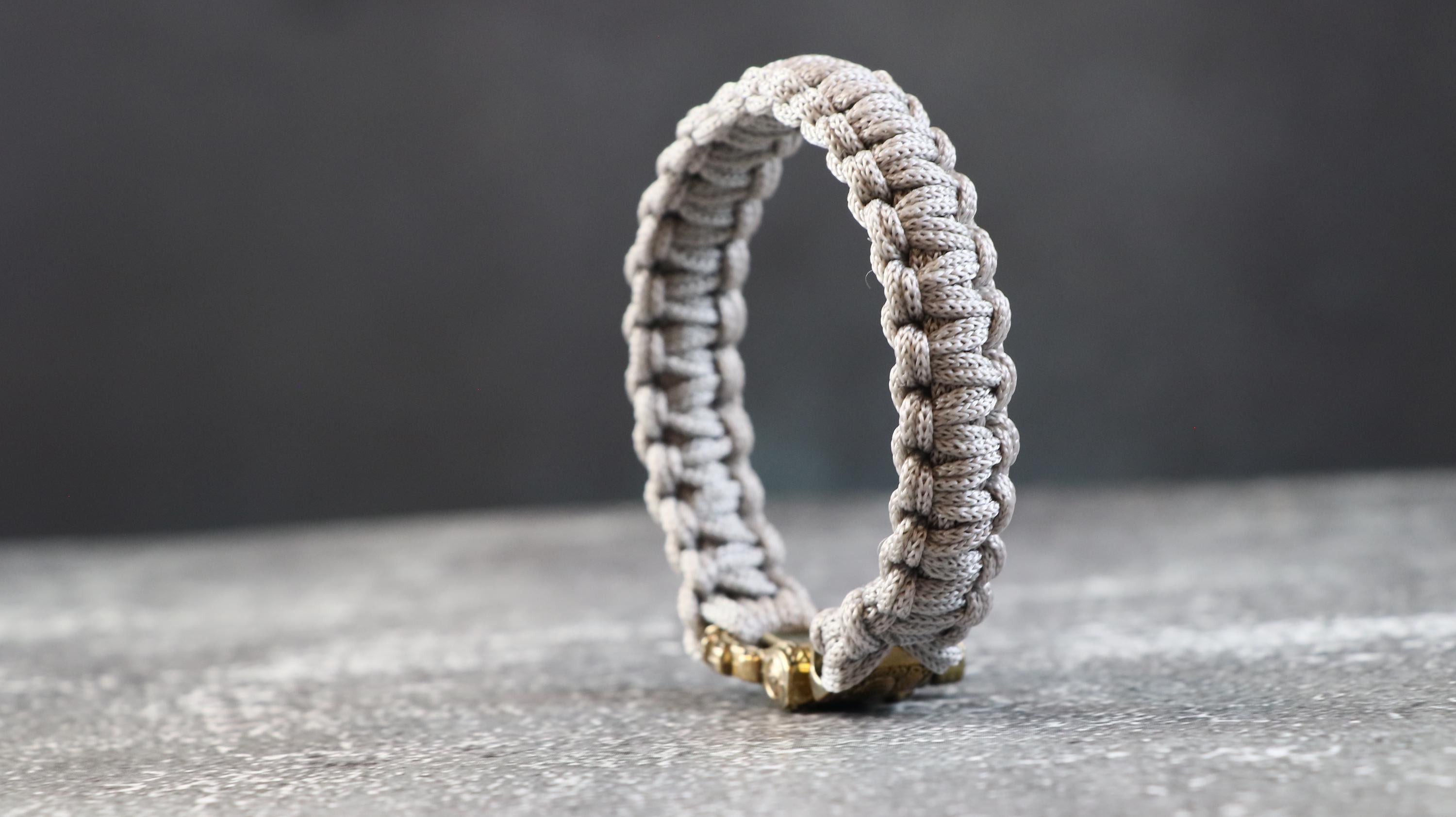 Handmade Light Gray Ash Color Men’s Macrame Bracelet