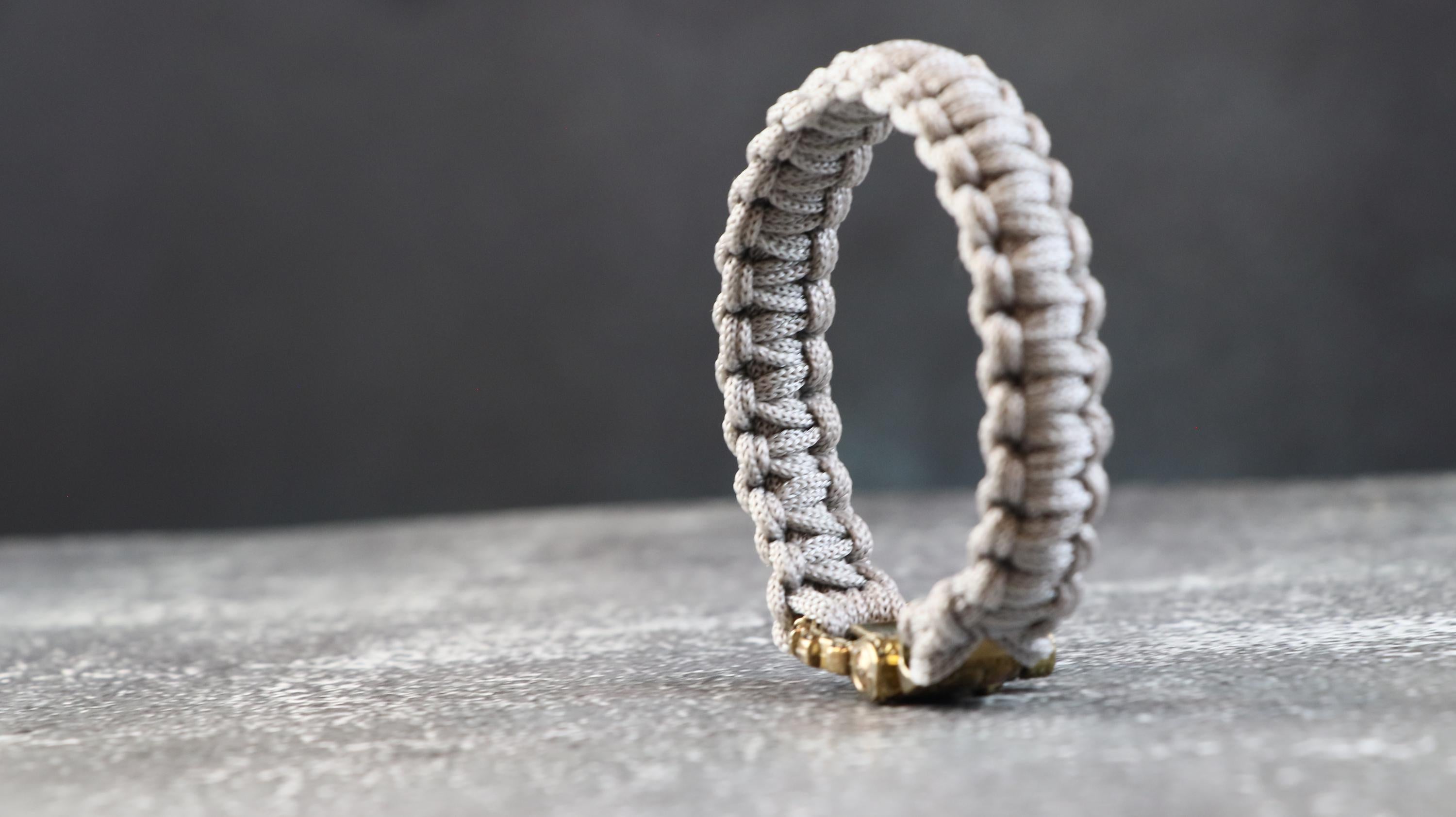 Handmade Light Gray Ash Color Men’s Macrame Bracelet