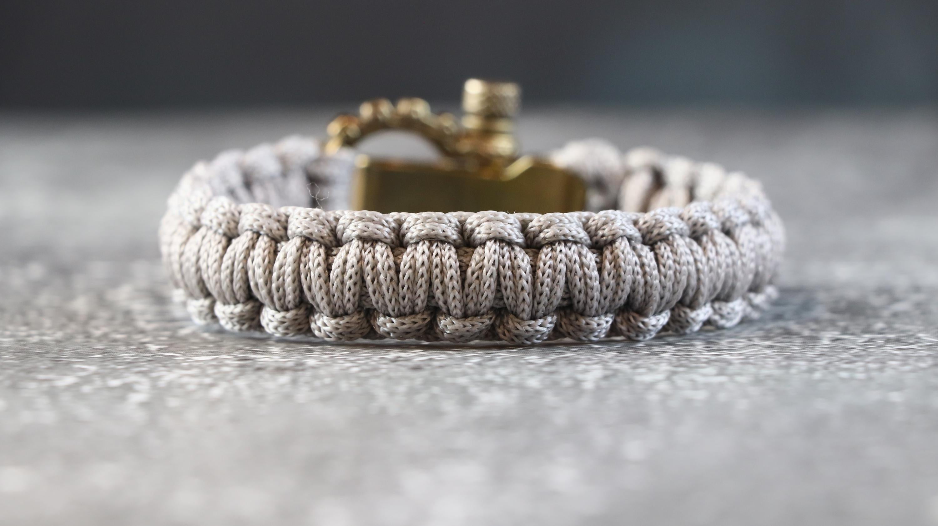 Handmade Light Gray Ash Color Men’s Macrame Bracelet