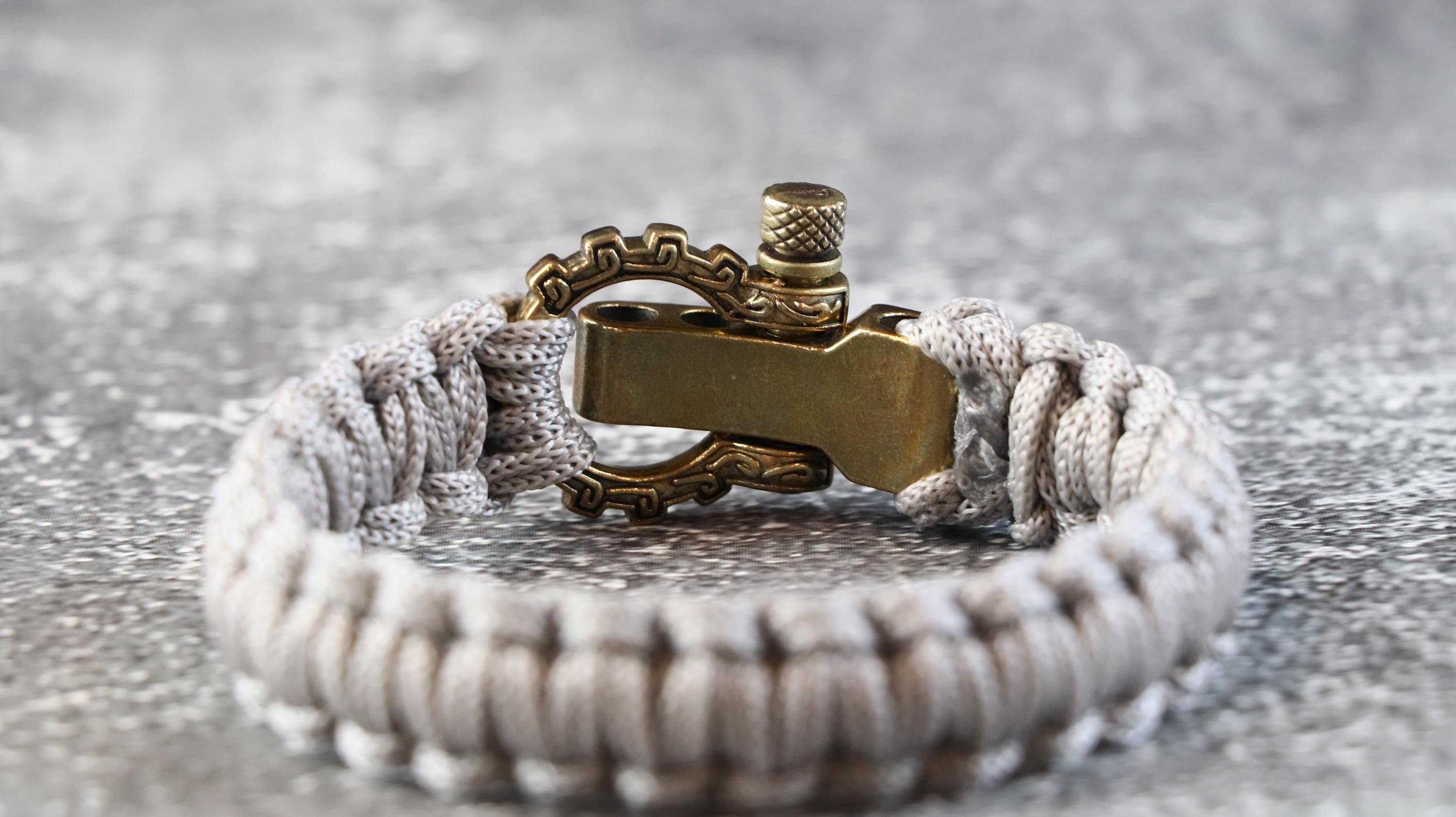 Handmade Light Gray Ash Color Men’s Macrame Bracelet
