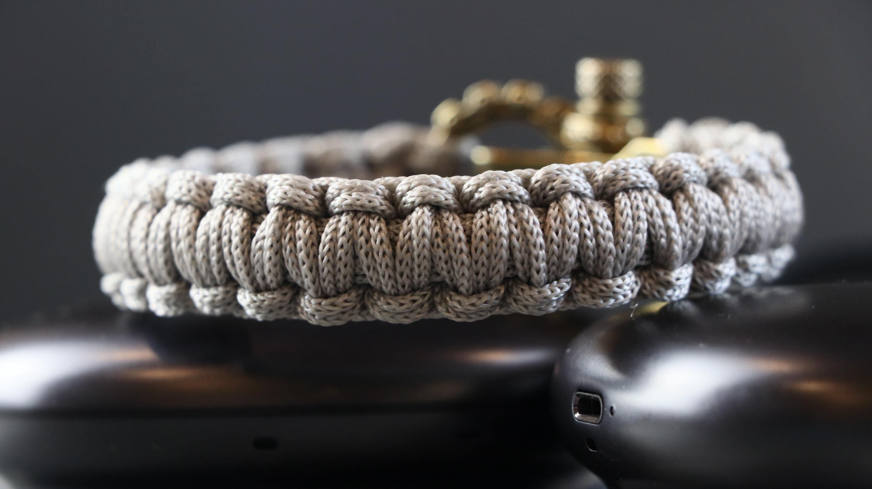 Handmade Light Gray Ash Color Men’s Macrame Bracelet