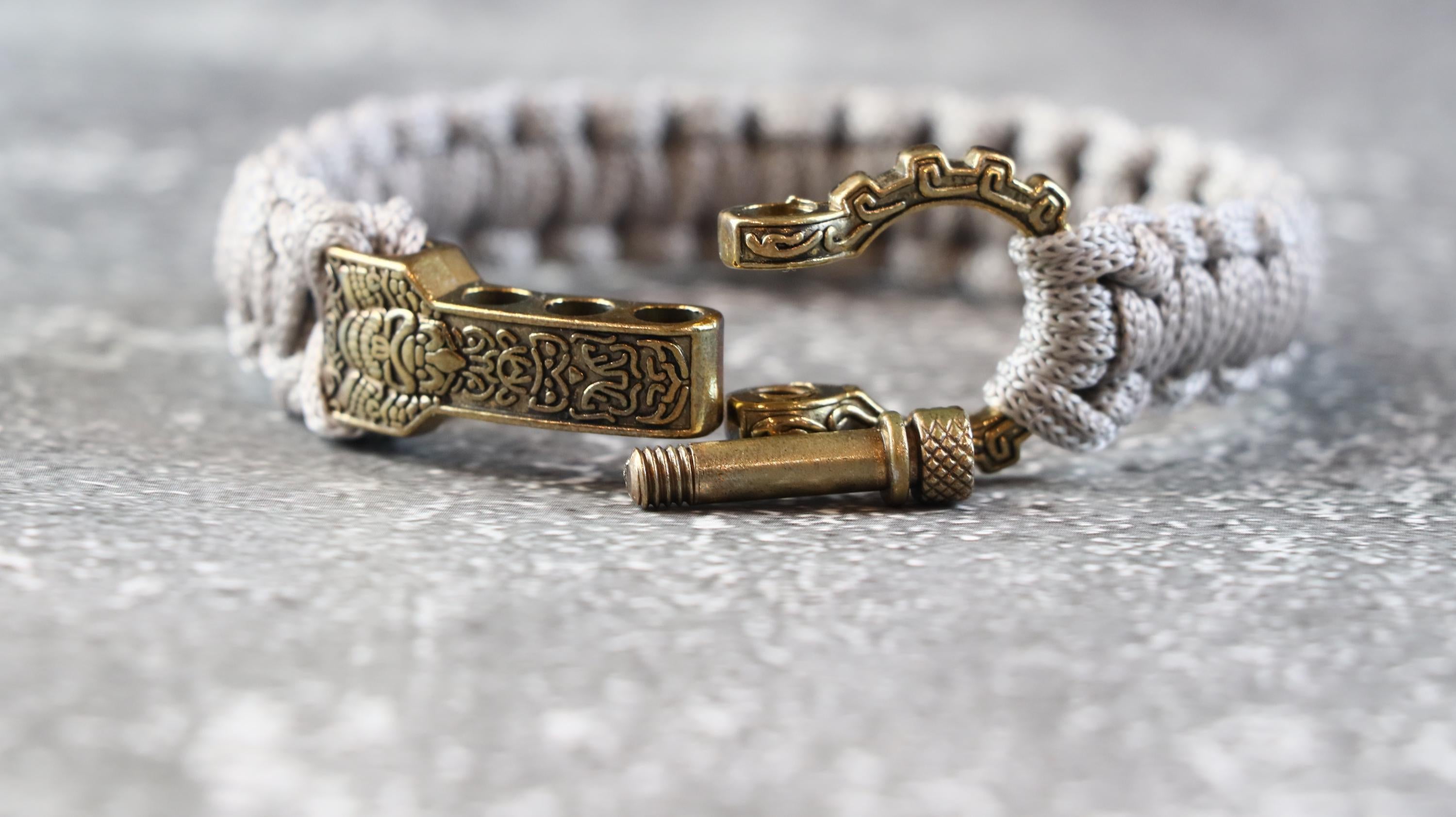 Handmade Light Gray Ash Color Men’s Macrame Bracelet