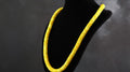 Handmade Two Tone Yellow Knitted Necklace with Shiny and Matte Beads