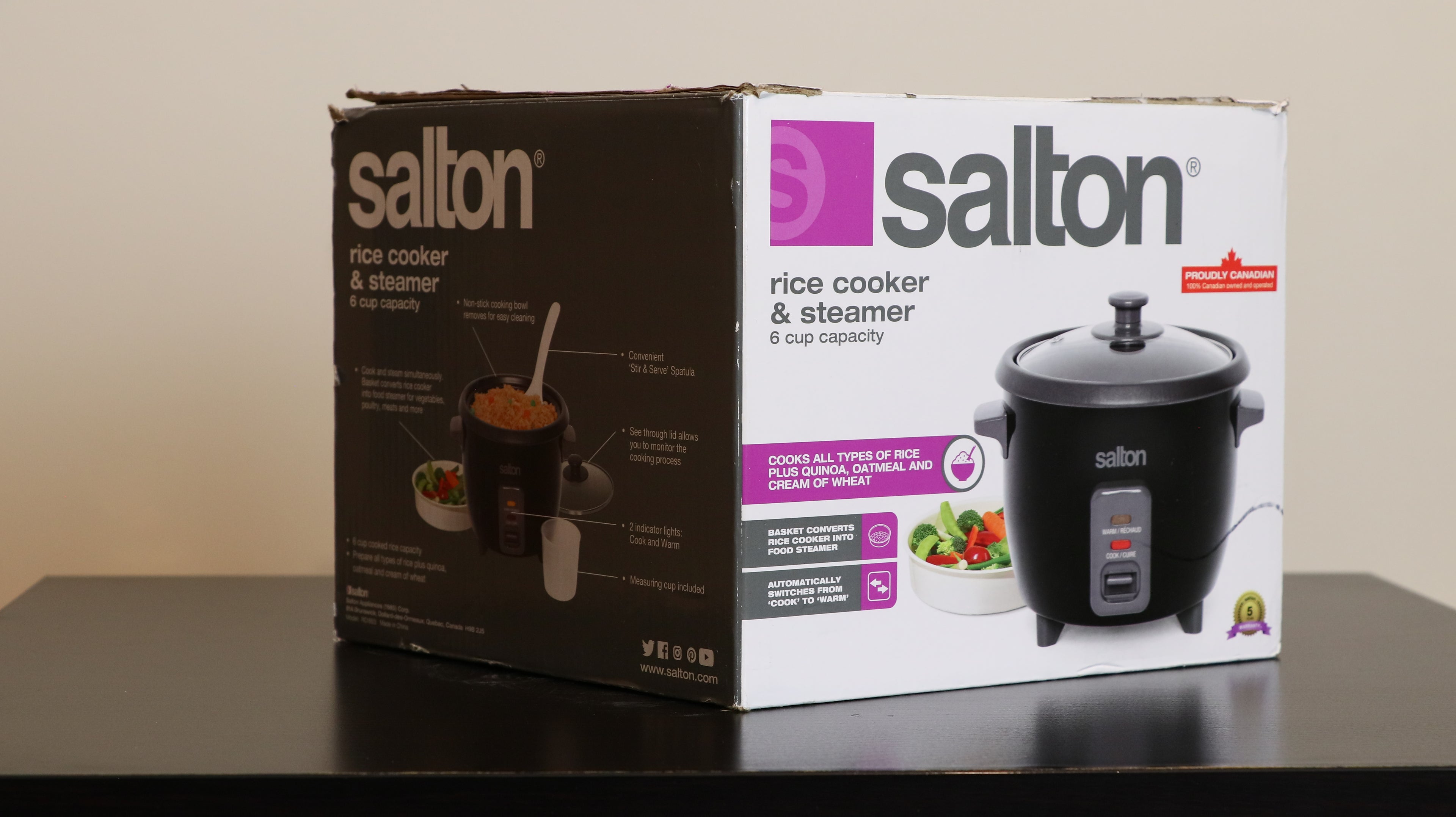 Salton Rice Cooker and Steamer 6 Cup Compact Cooker Calgary