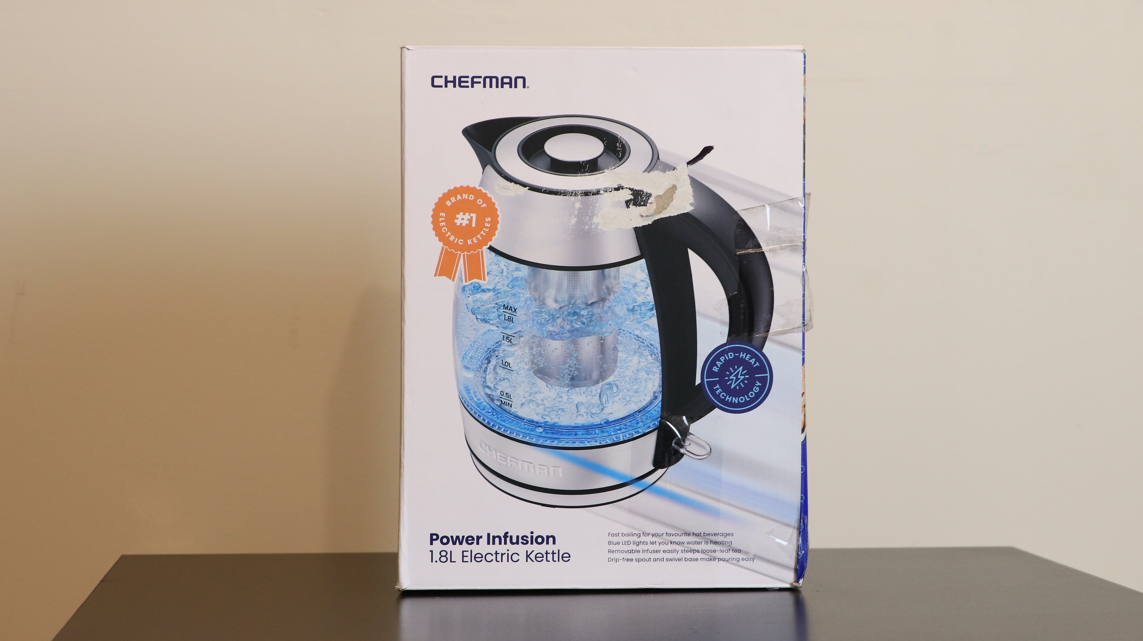Chefman 1.8L Electric Kettle Calgary | Glass Tea Infuser Kettle
