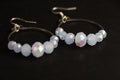 Light Blue Bead Hoop Earrings
